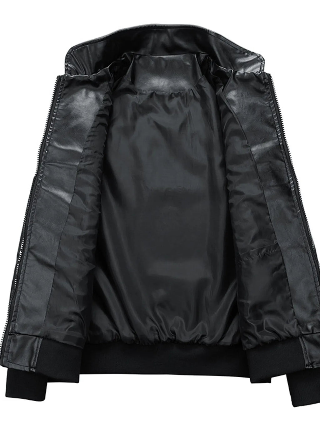 Men's Plus Size Racing-Inspired Zip Up Jacket
