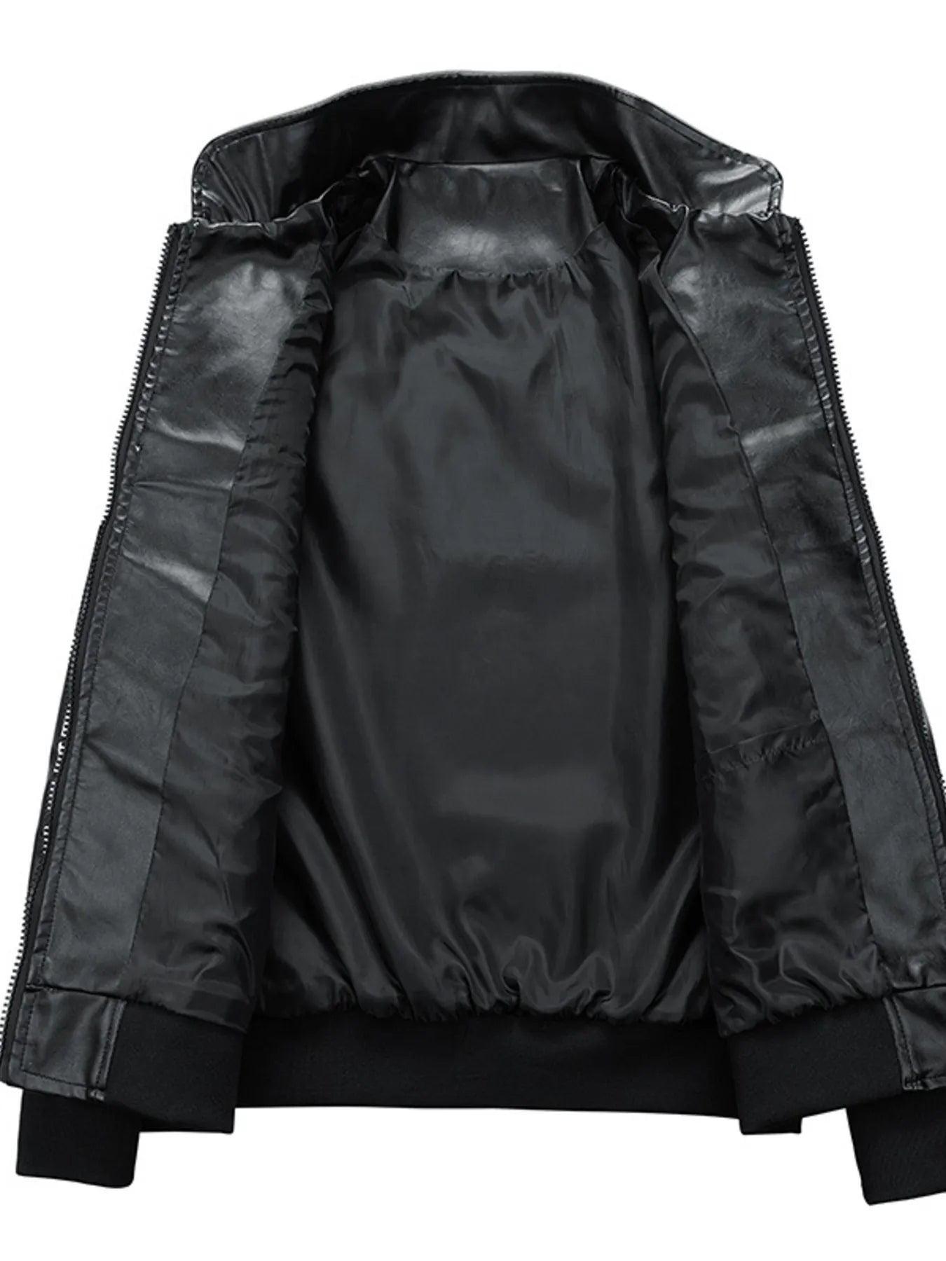 Men's Plus Size Racing-Inspired Zip Up Jacket
