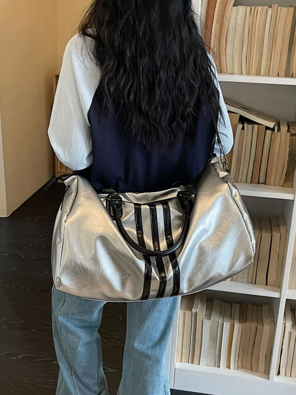 Duffle Bag with Three Stripes