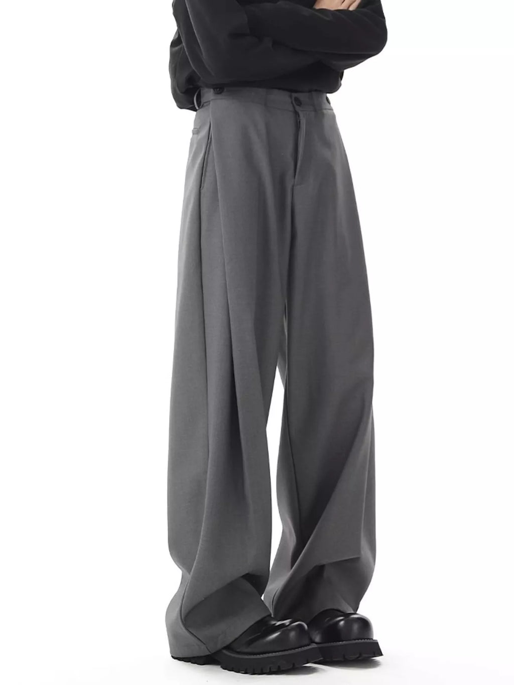 Men's Full Size Wide Leg Flowy Dress Pants Plus Size