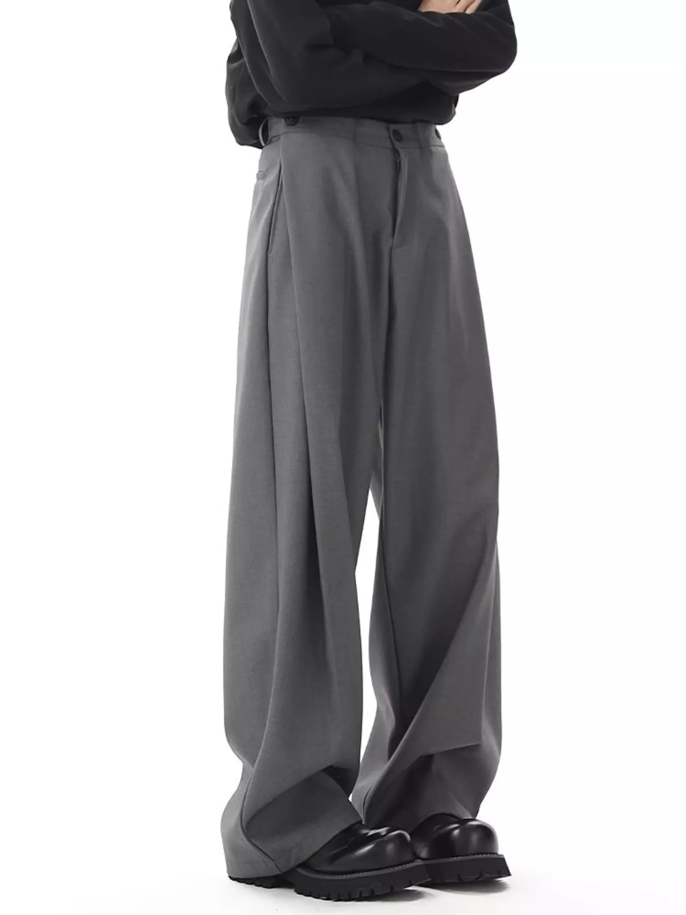 Men's Full Size Wide Leg Flowy Dress Pants Plus Size