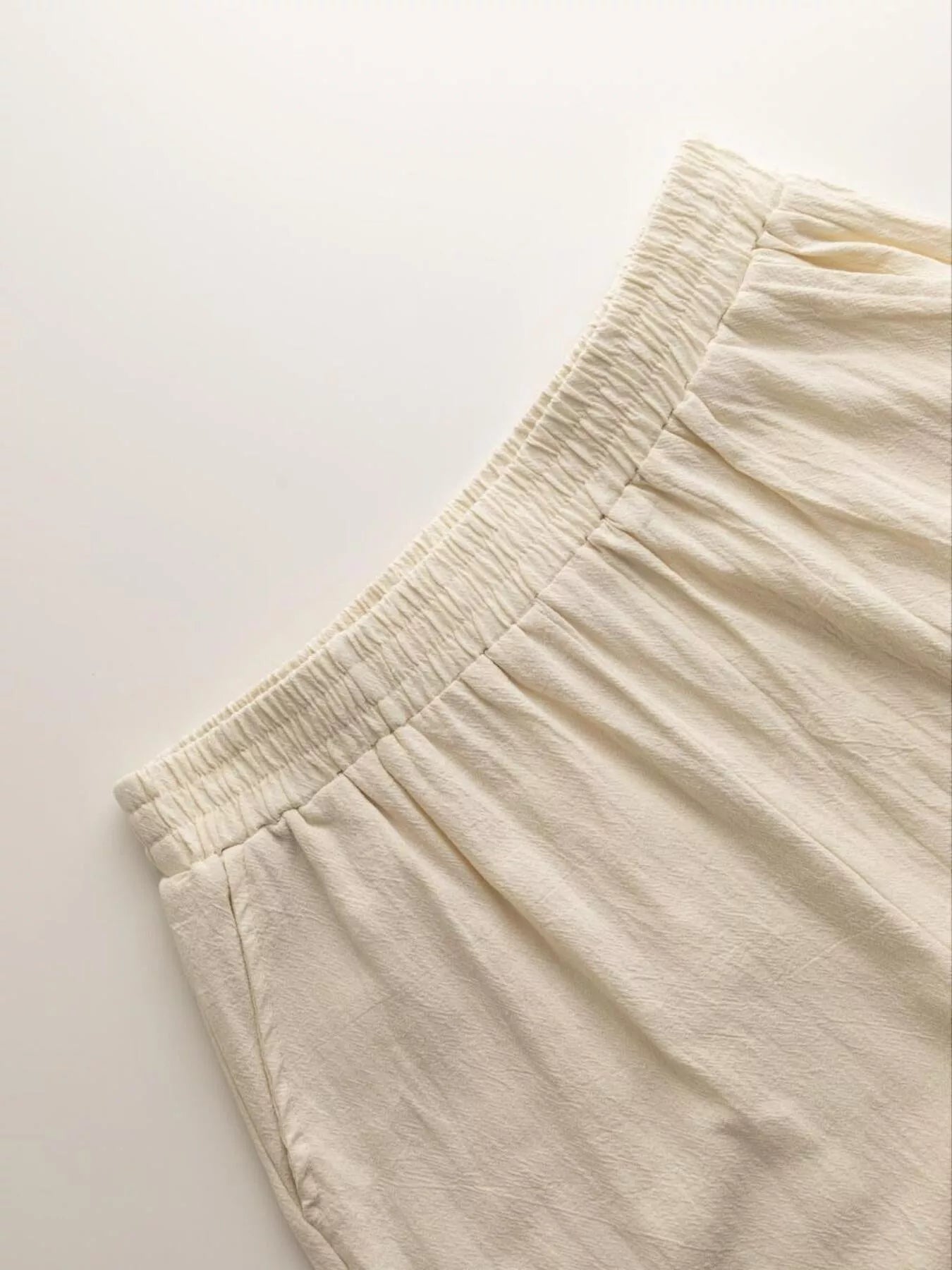 Sleeveless Ruffle Hem Top and Wide Leg Pants Two-Piece Set