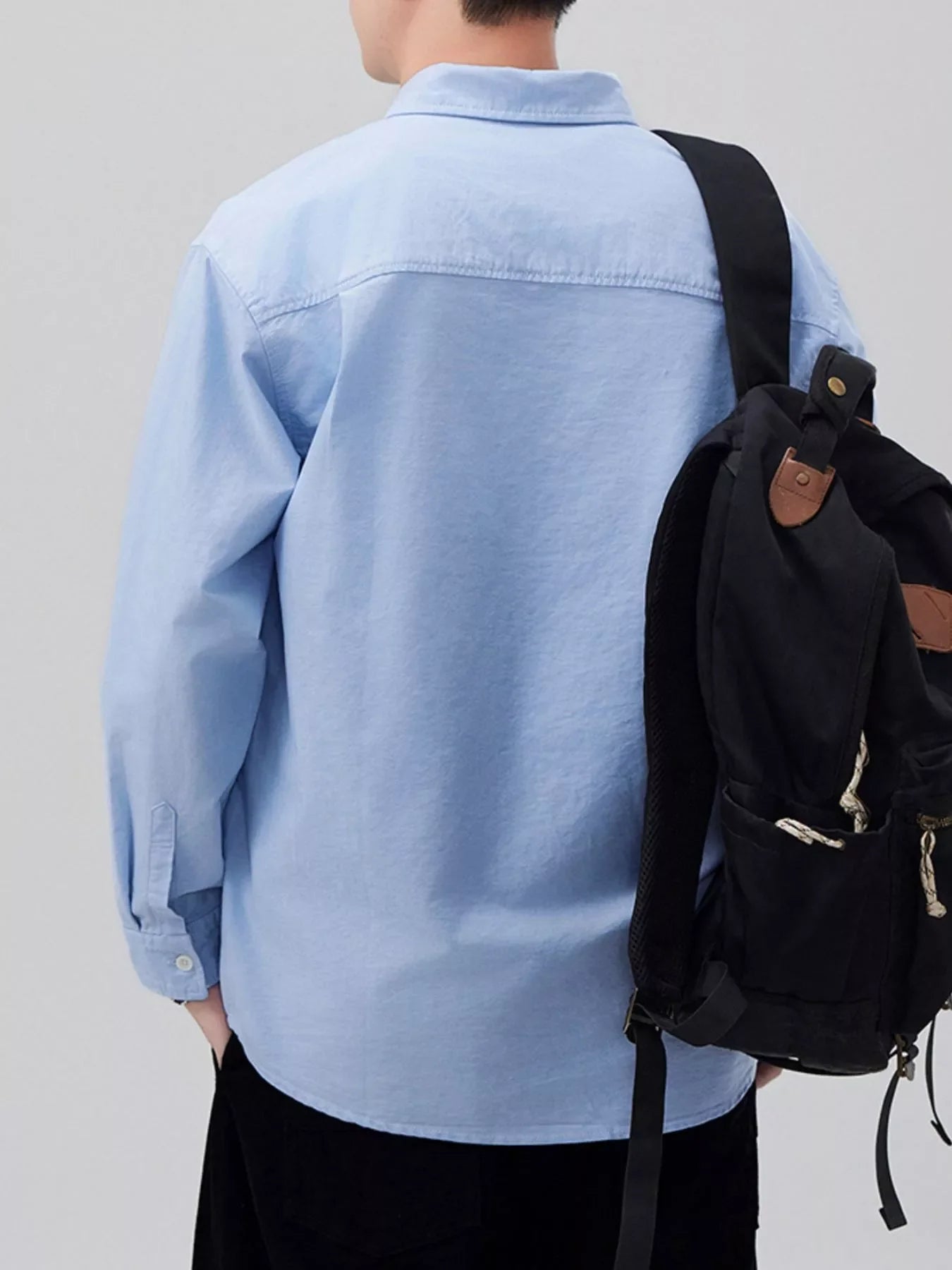 Men's Plus Size Button Up Long Sleeve Shirt