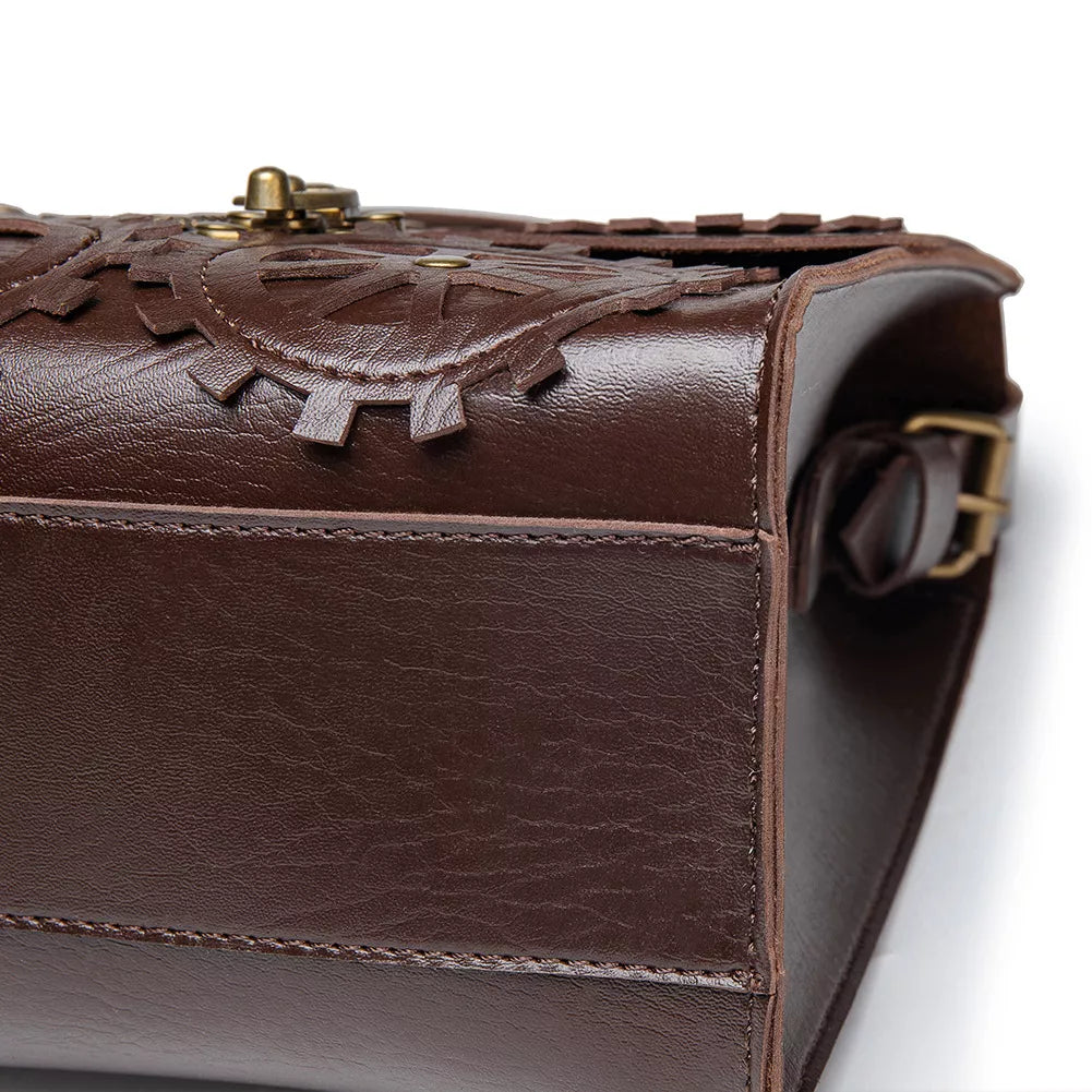 Steampunk Gear Decorated Crossbody Bag