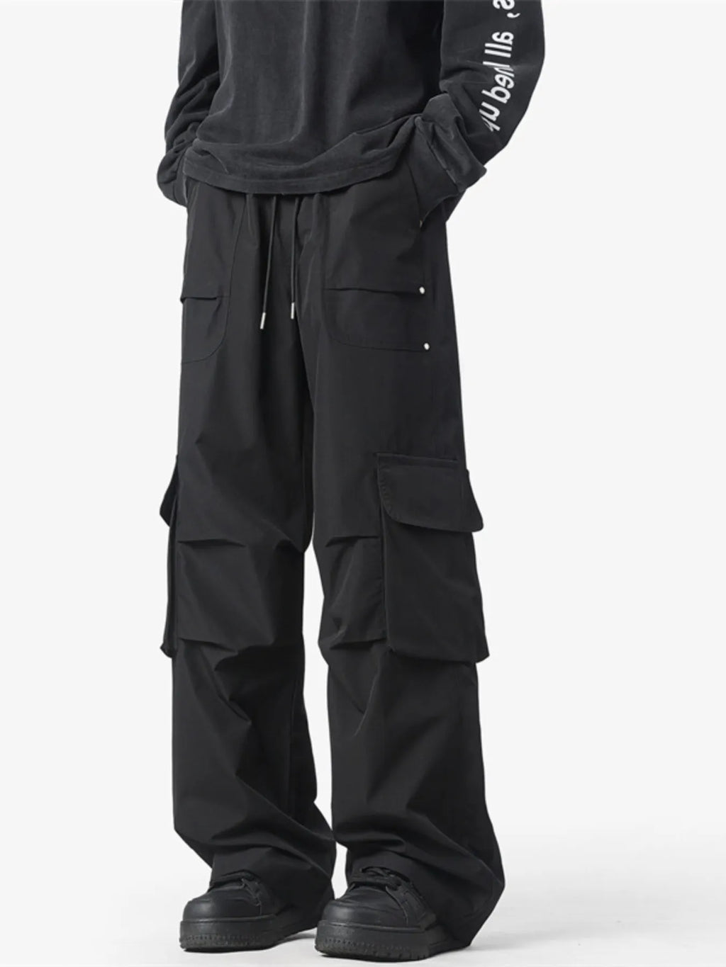 Men's Plus Size Wide Leg Cargo Pants
