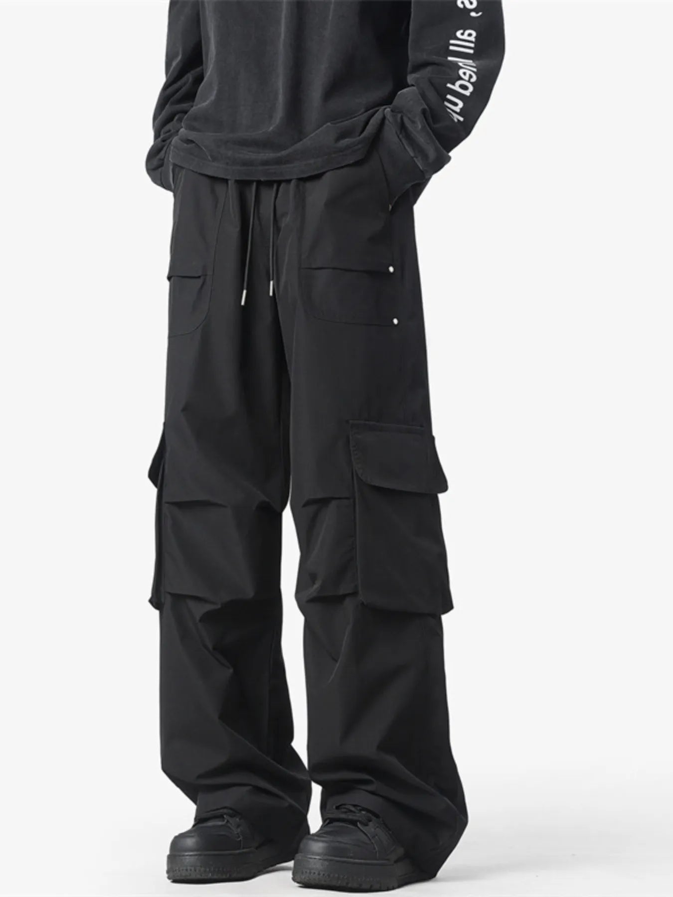 Men's Plus Size Wide Leg Cargo Pants