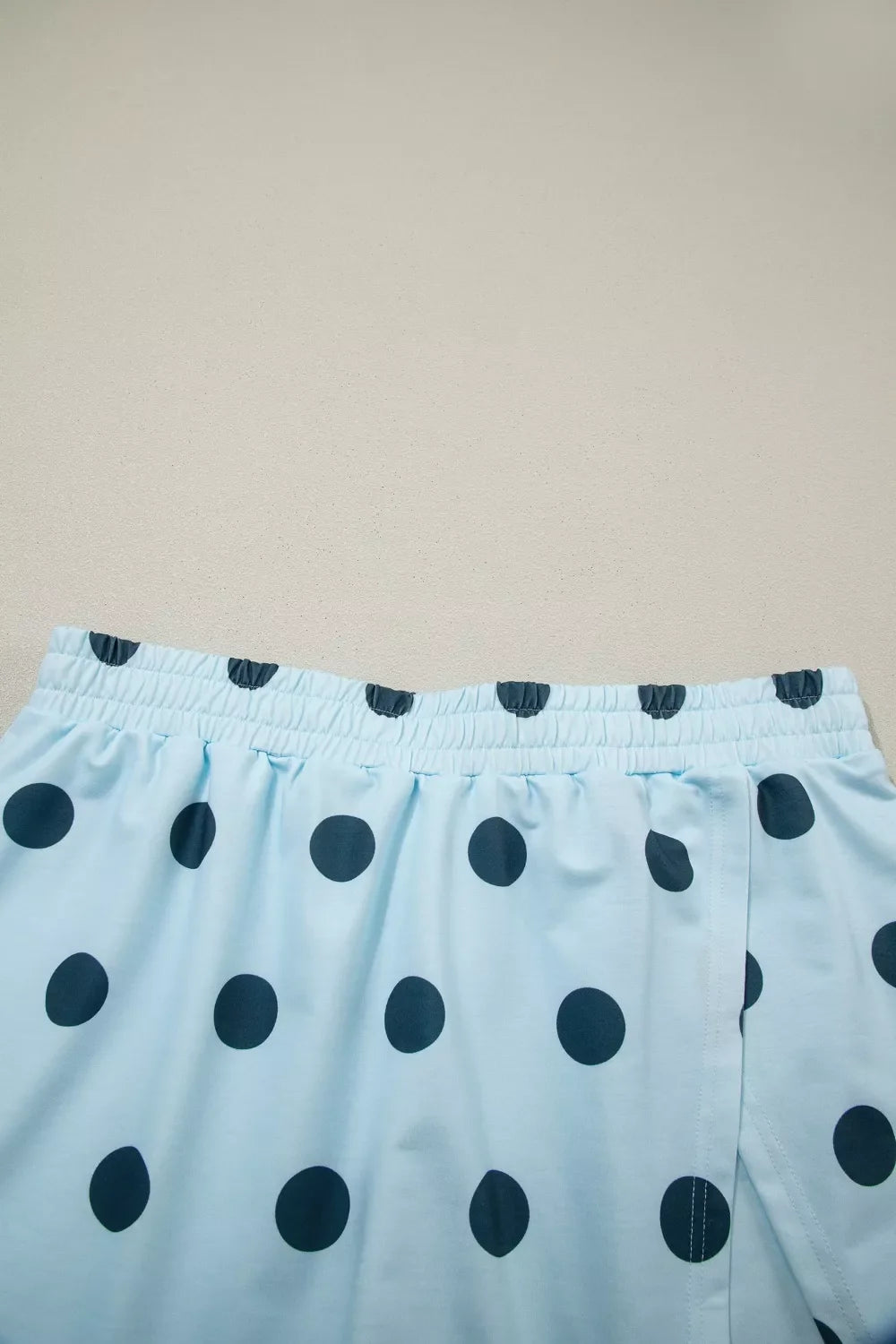 Polka Dot Sleeveless Top and Skort Casual Two-Piece Set