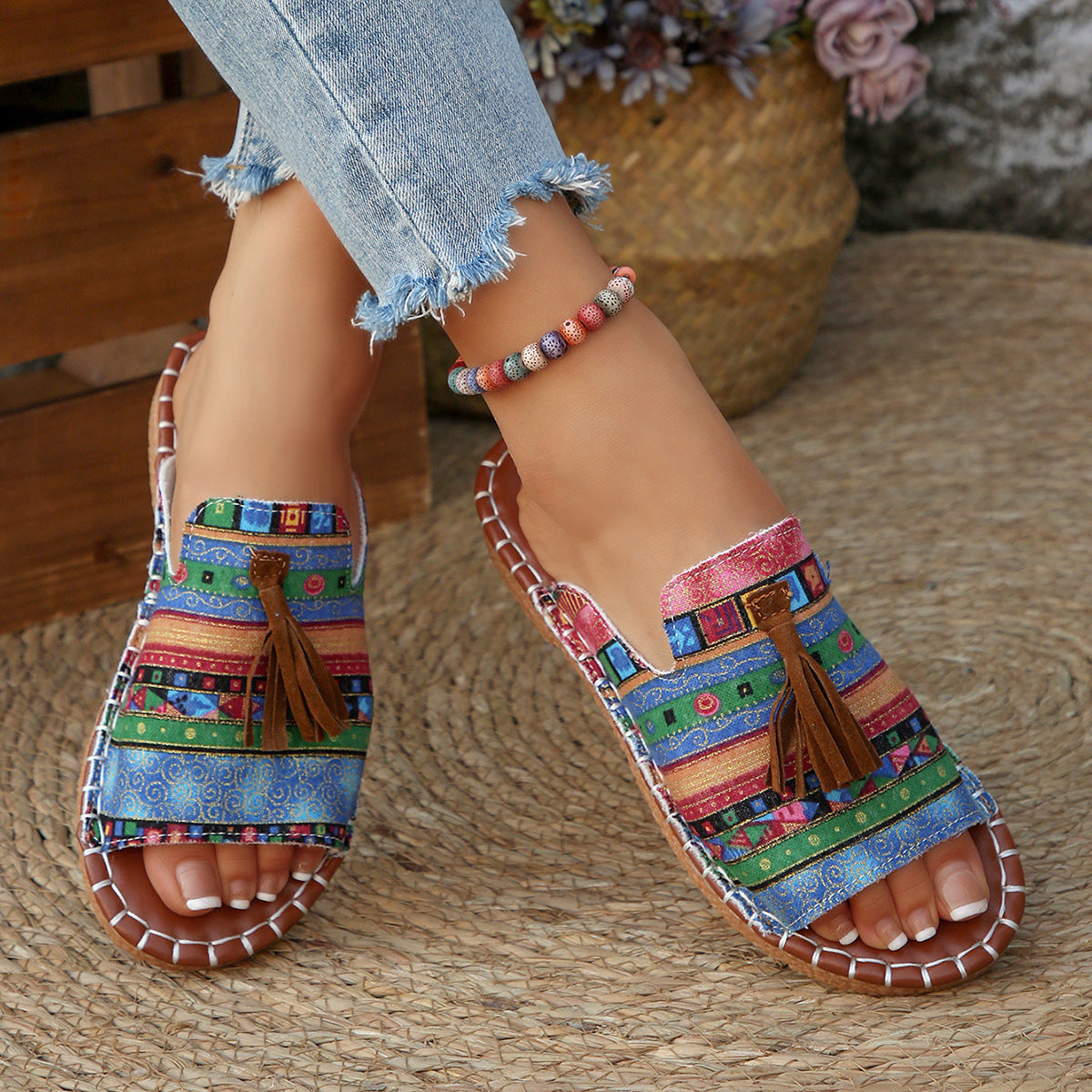 Tassel Open Toe Sandals