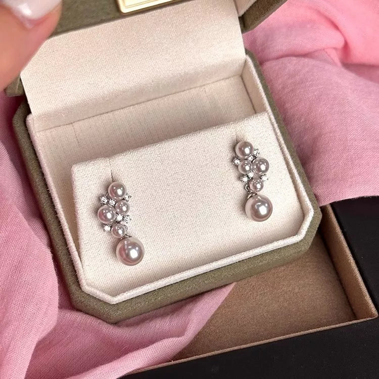 Pearl Cluster Earrings