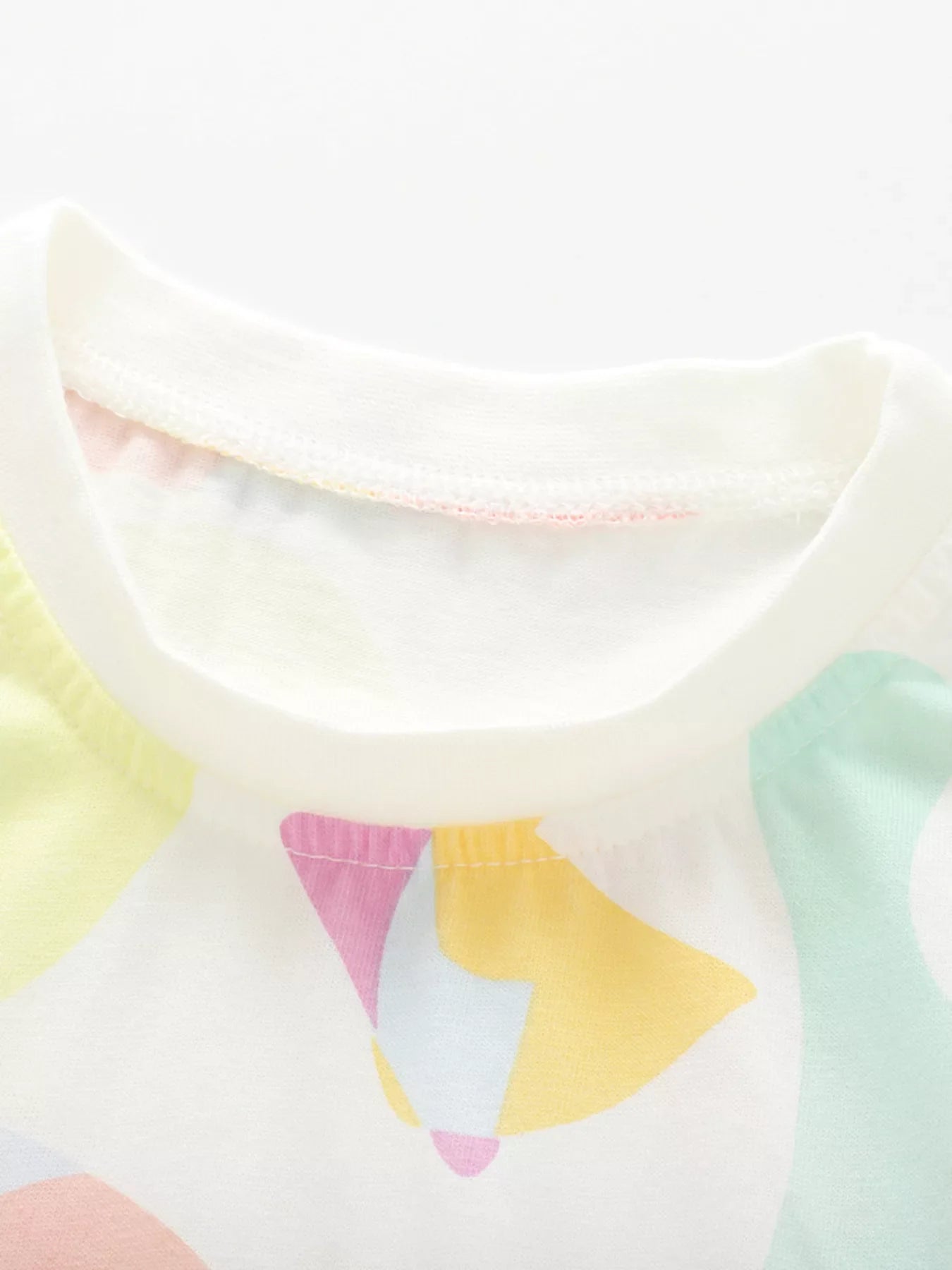 Children's Abstract Print Ruffle Sleeve T-Shirt