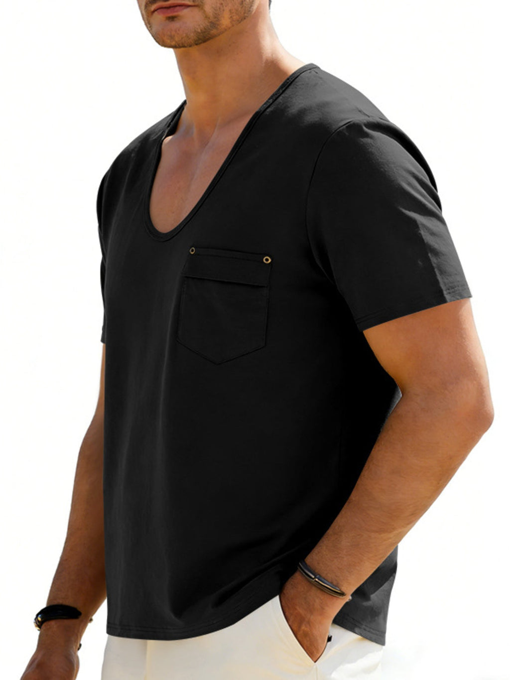 Men's Full Size Short Sleeve Pocket T-Shirt Plus Size