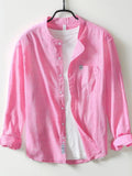 Men's Plus Size Button Up Long Sleeve Shirt