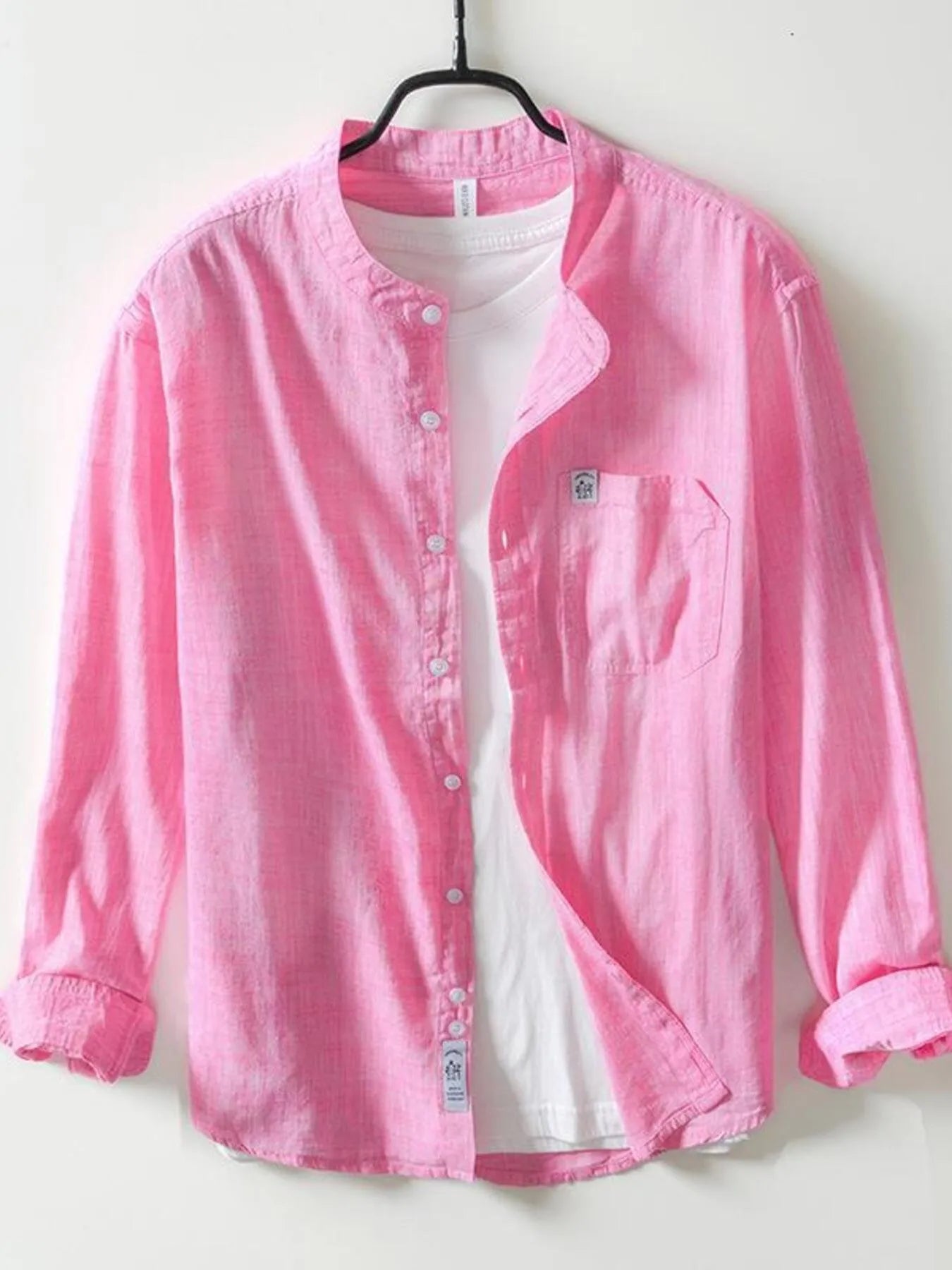 Men's Plus Size Button Up Long Sleeve Shirt