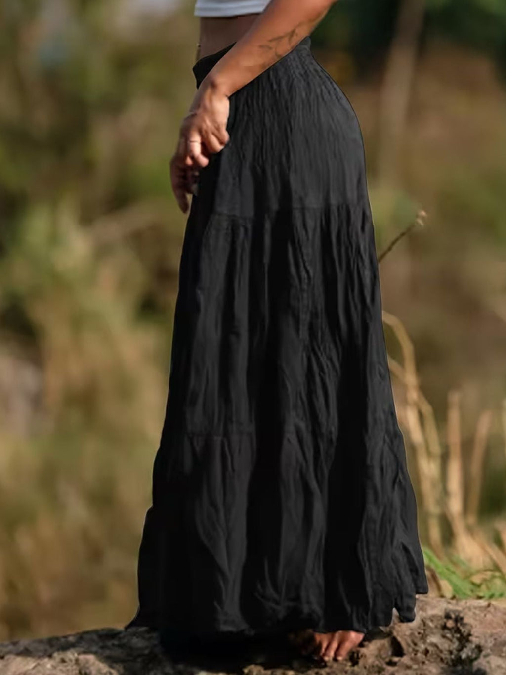 Tiered Maxi Skirt