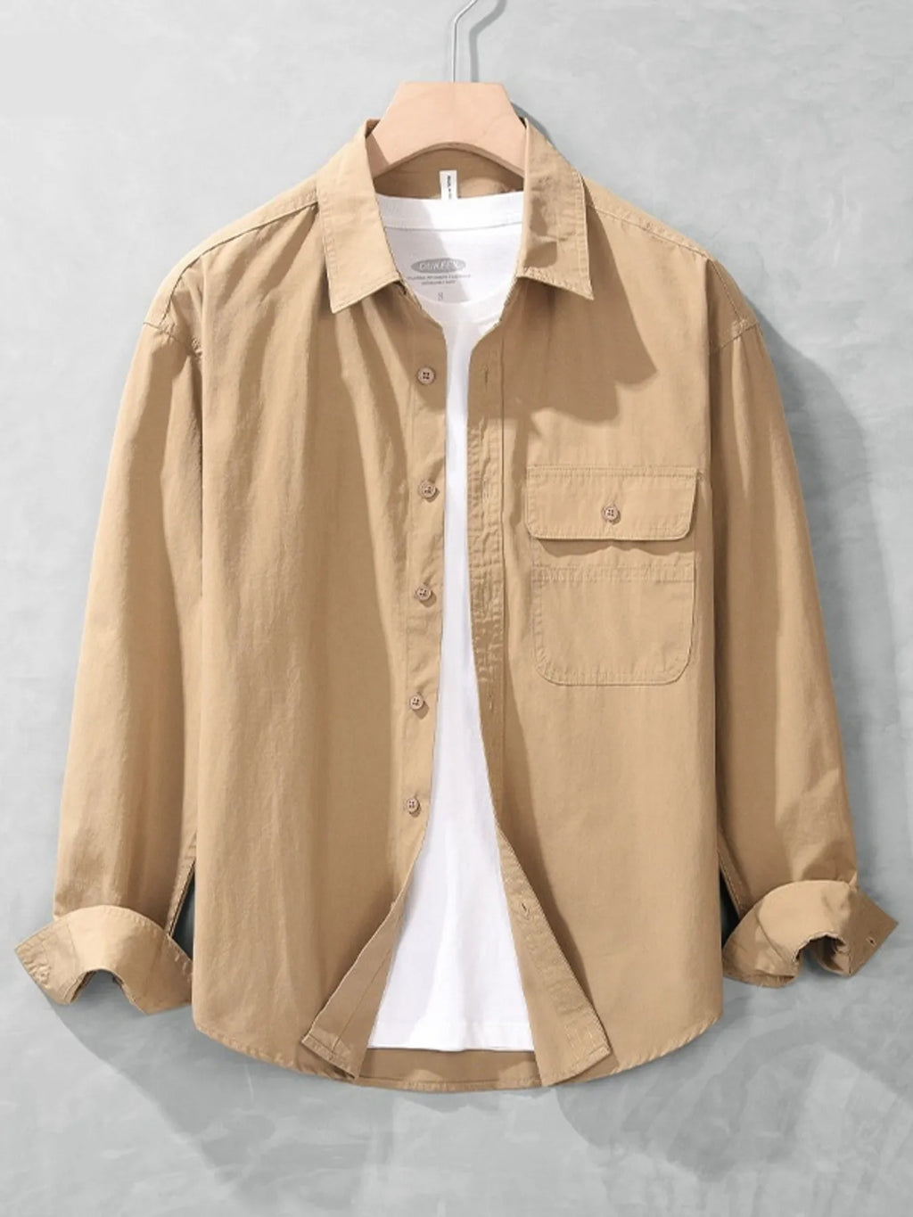 Men's Plus Size Button Up Long Sleeve Shirt