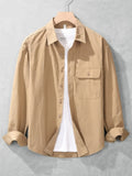 Men's Plus Size Button Up Long Sleeve Shirt