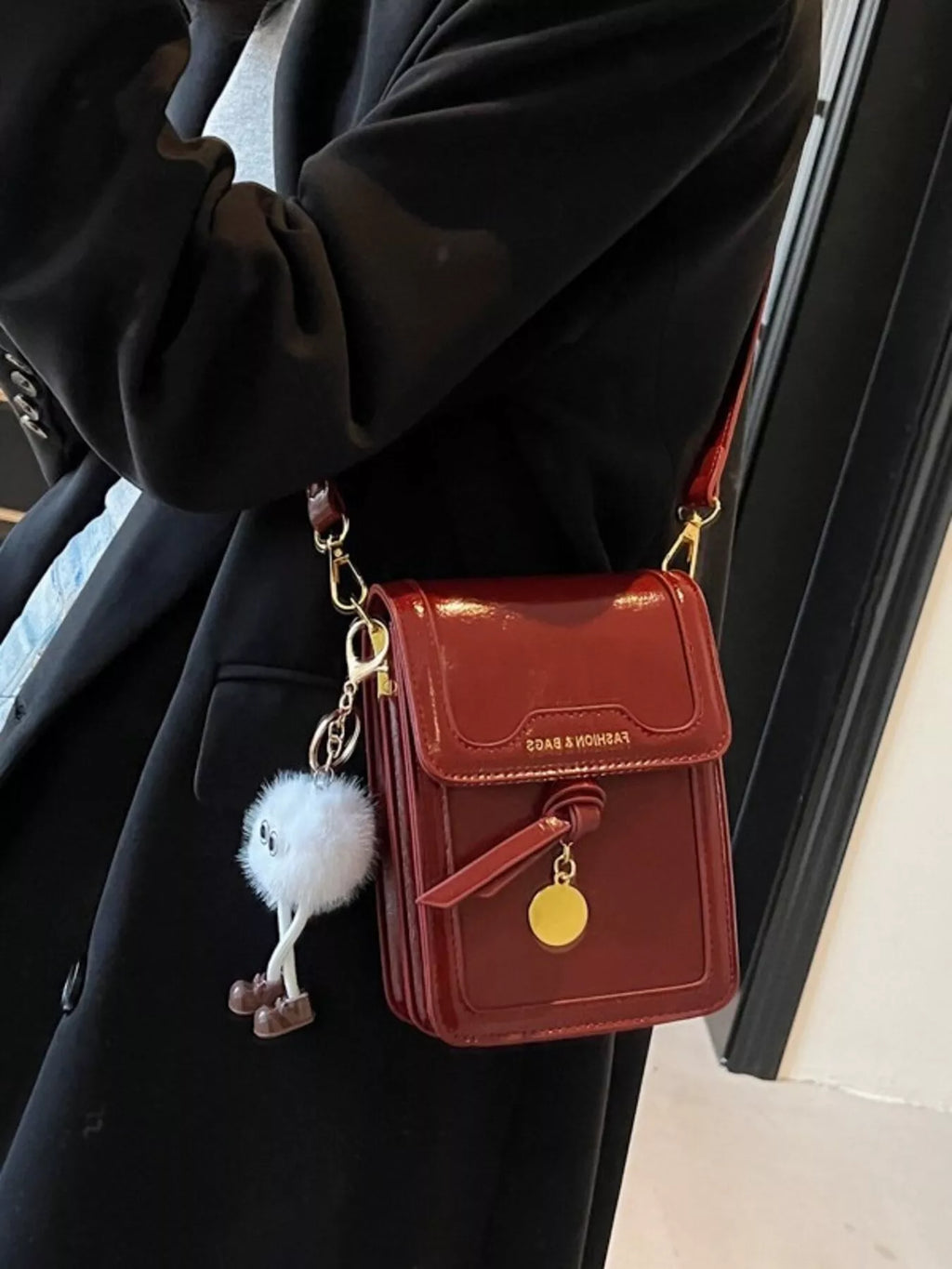 Leather Flap Crossbody Bag