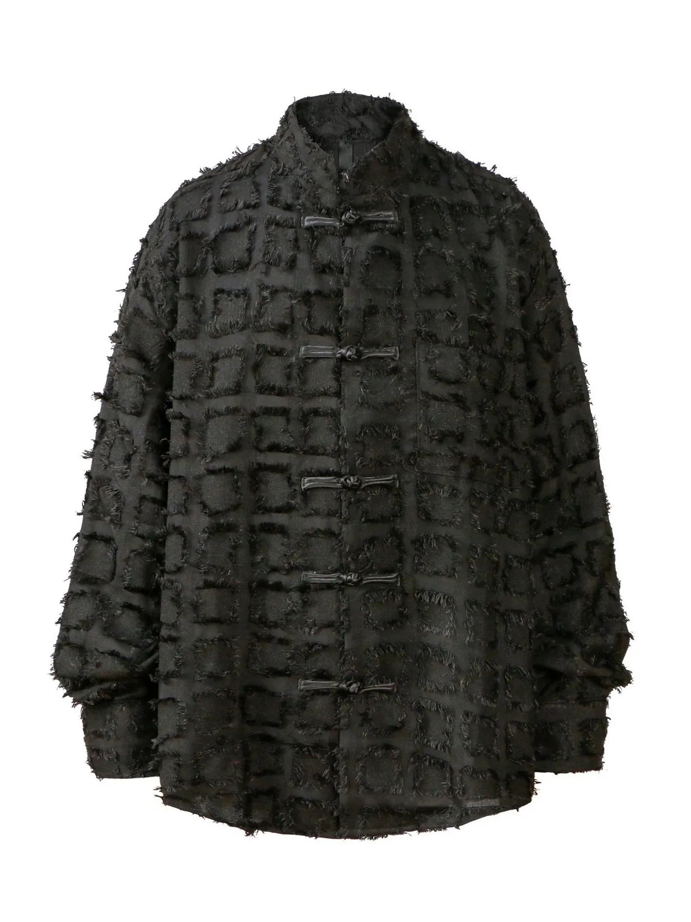 Men's Button Up Textured Oversized Shirt