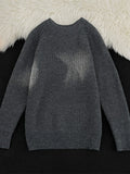 Men's Plus Size Round Neck Long Sleeve Sweater