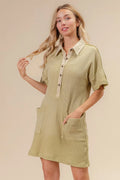 BiBi Dip Dye Mineral Washed Knit Dress