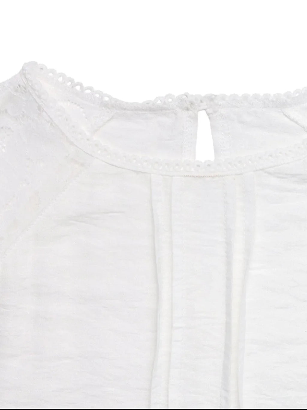 Lace Round Neck Short Sleeve Top