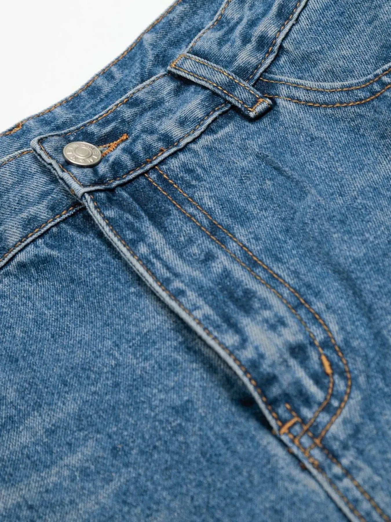 Men's Wide Leg Relaxed Fit Denim Shorts
