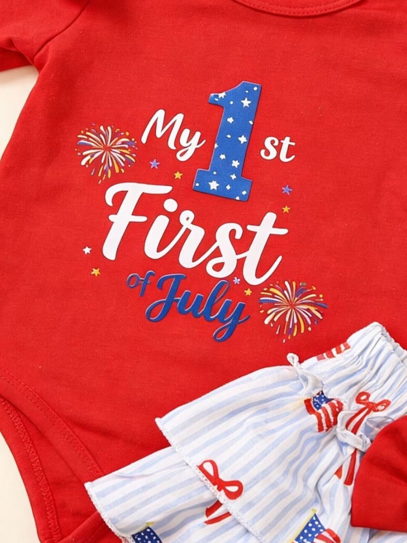 Children's Patriotic Print Three-Piece Set