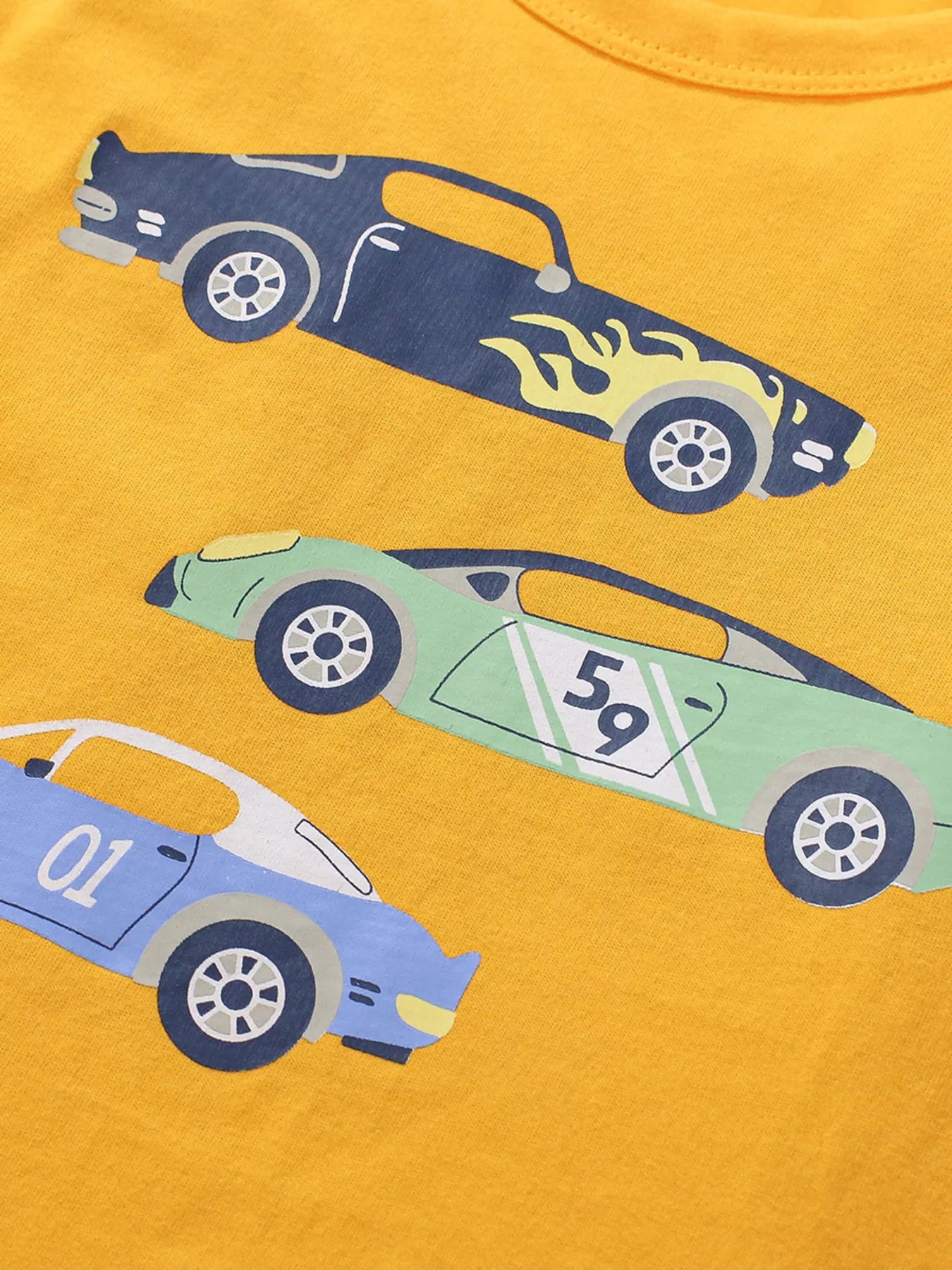 Children's Car Graphic Short Sleeve T-Shirt