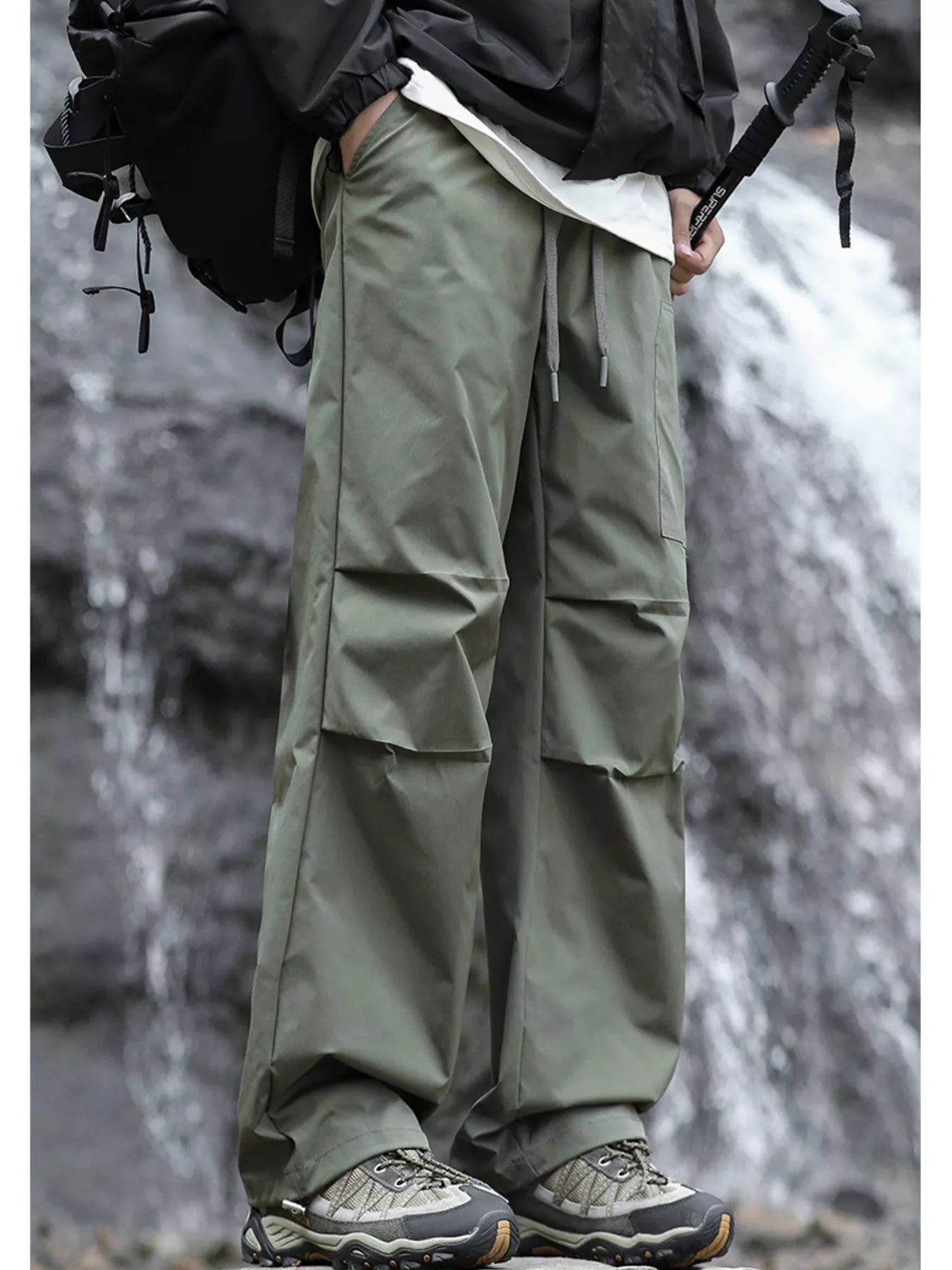 Men's Plus Size Loose Fit Multi-Pocket Cargo Pants