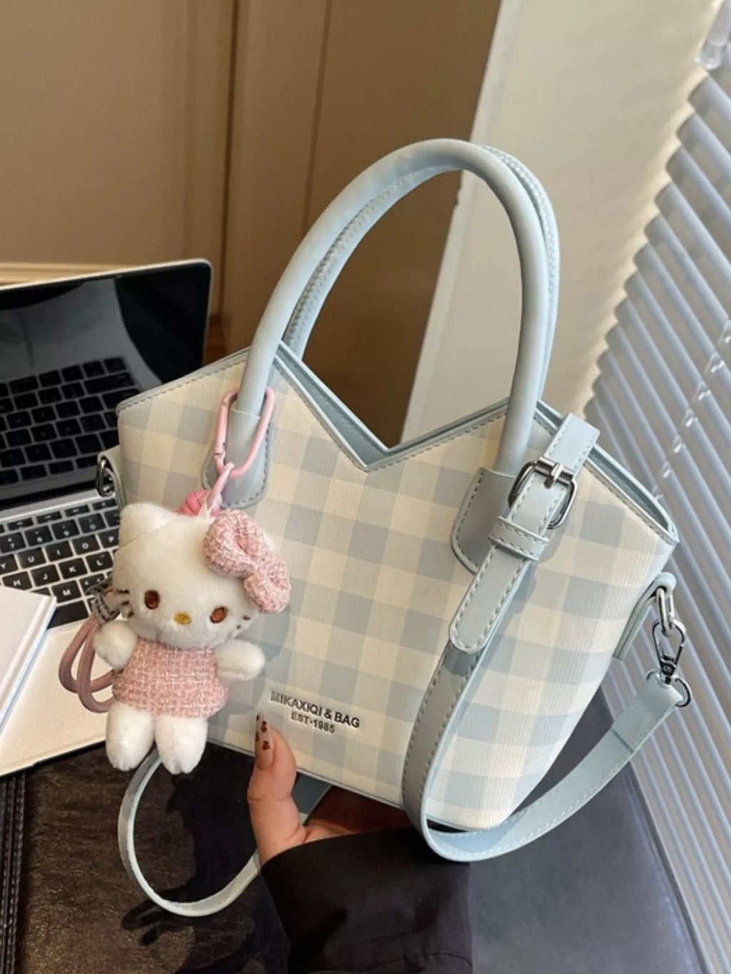 Plaid Pattern Crossbody Bag