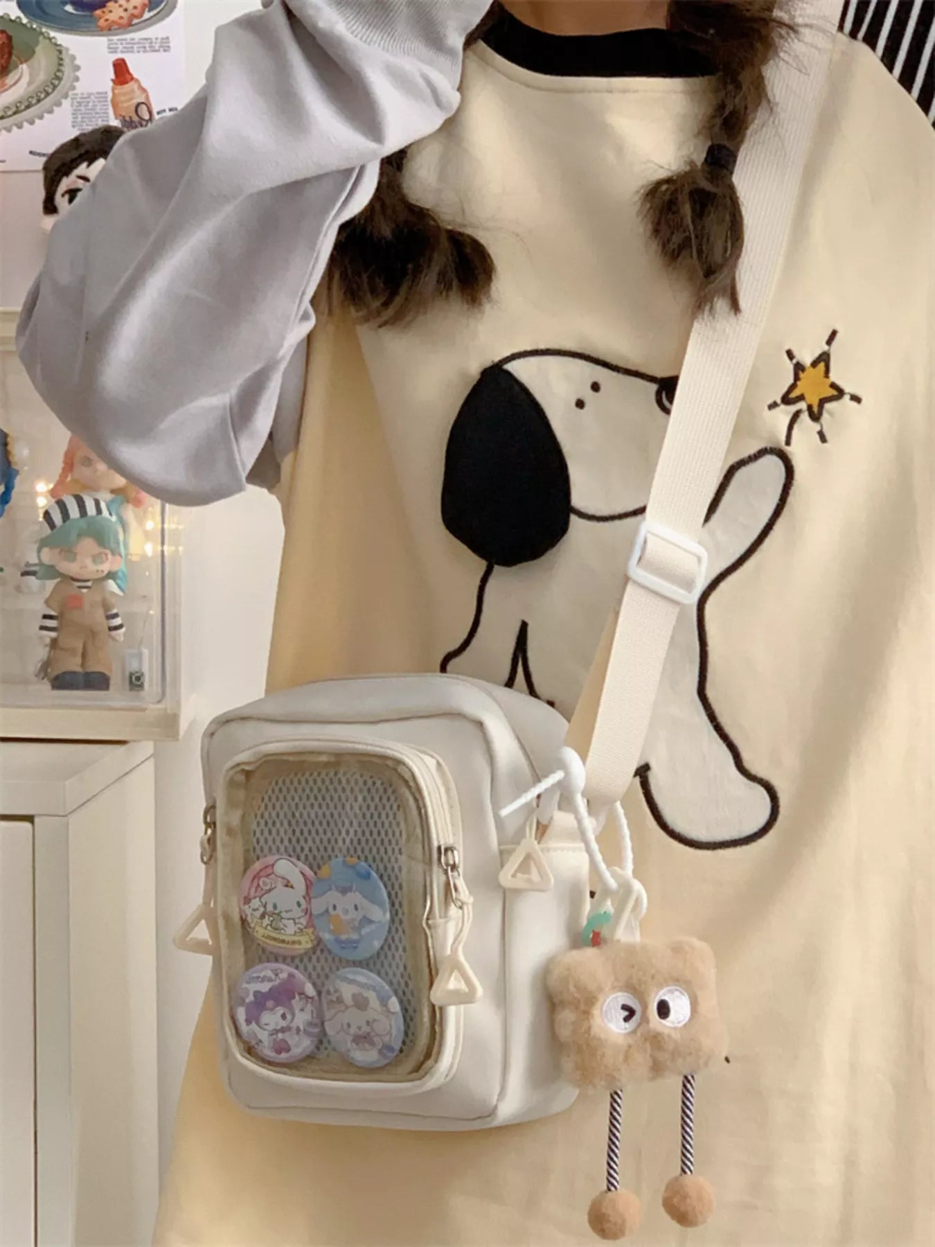 Badge Display Crossbody Bag