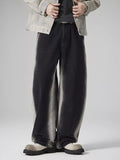 Men's Plus Size Washed Wide Leg Jeans