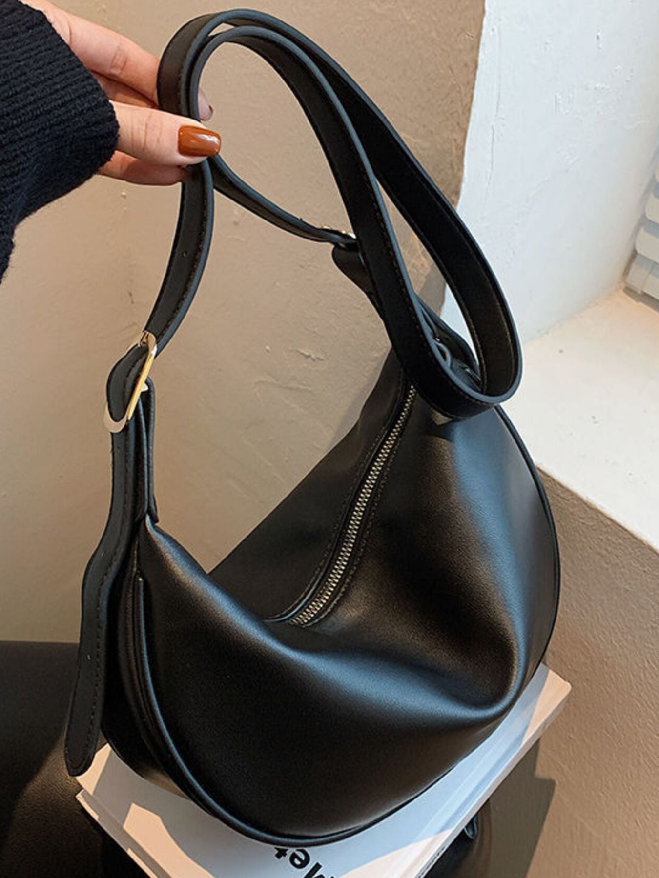 Minimalist Crescent Crossbody Bag