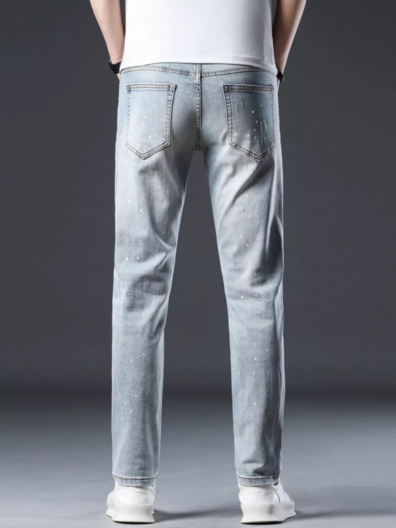 Men's Distressed Slim Fit Jeans