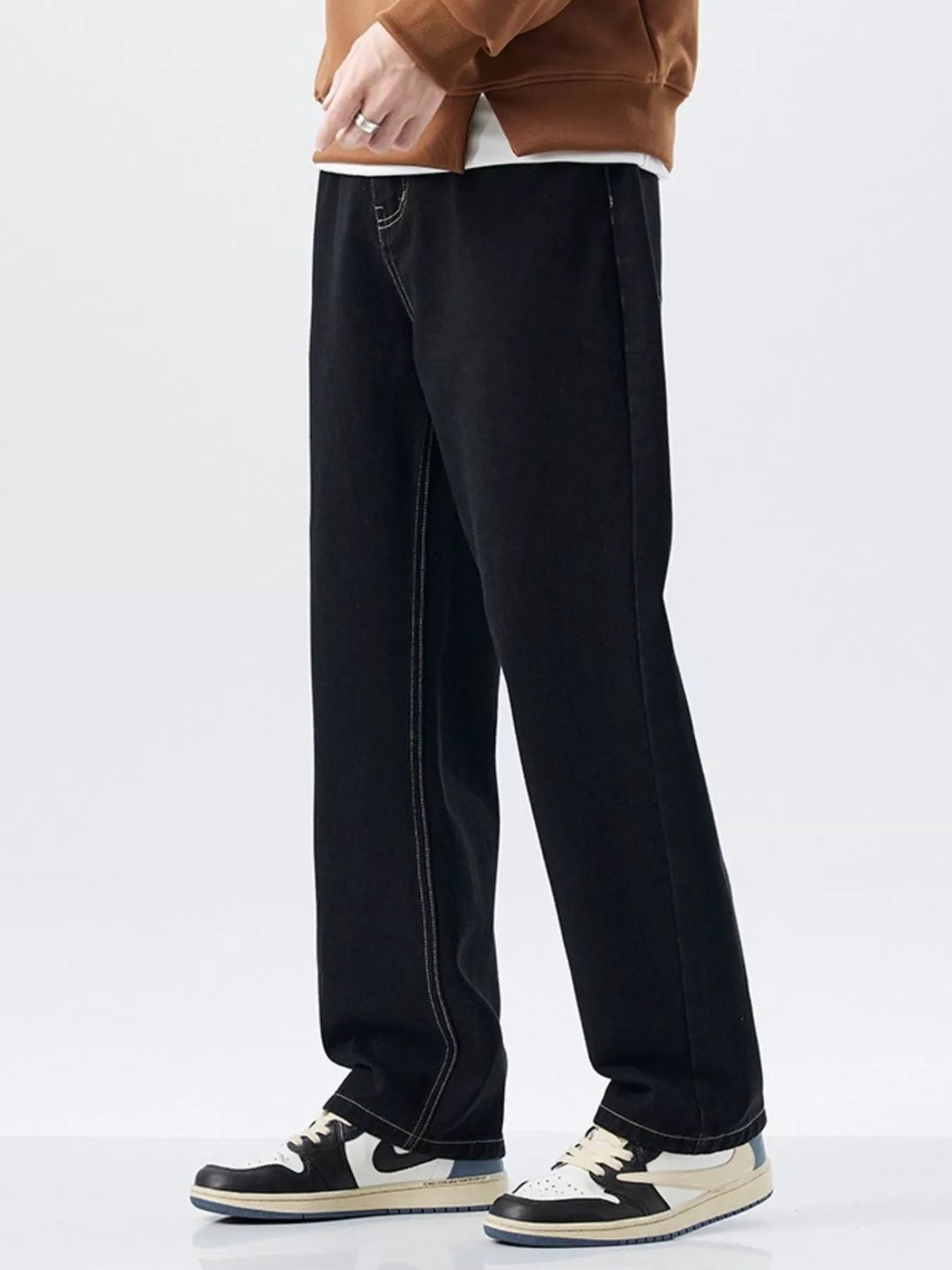 Men's Plus Size Wide Leg Jeans