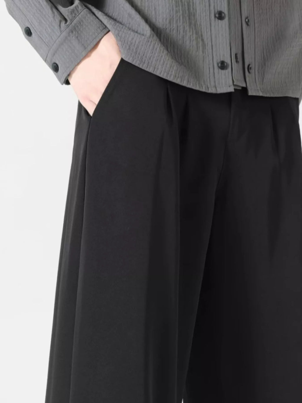 Men's Plus Size Wide Leg Pleated Dress Pants