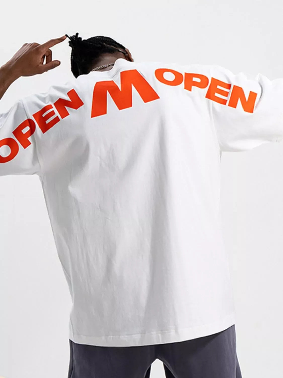 Men's Letter M Round Neck T-Shirt