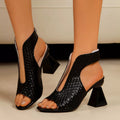Open Toe Block Heels Sandals