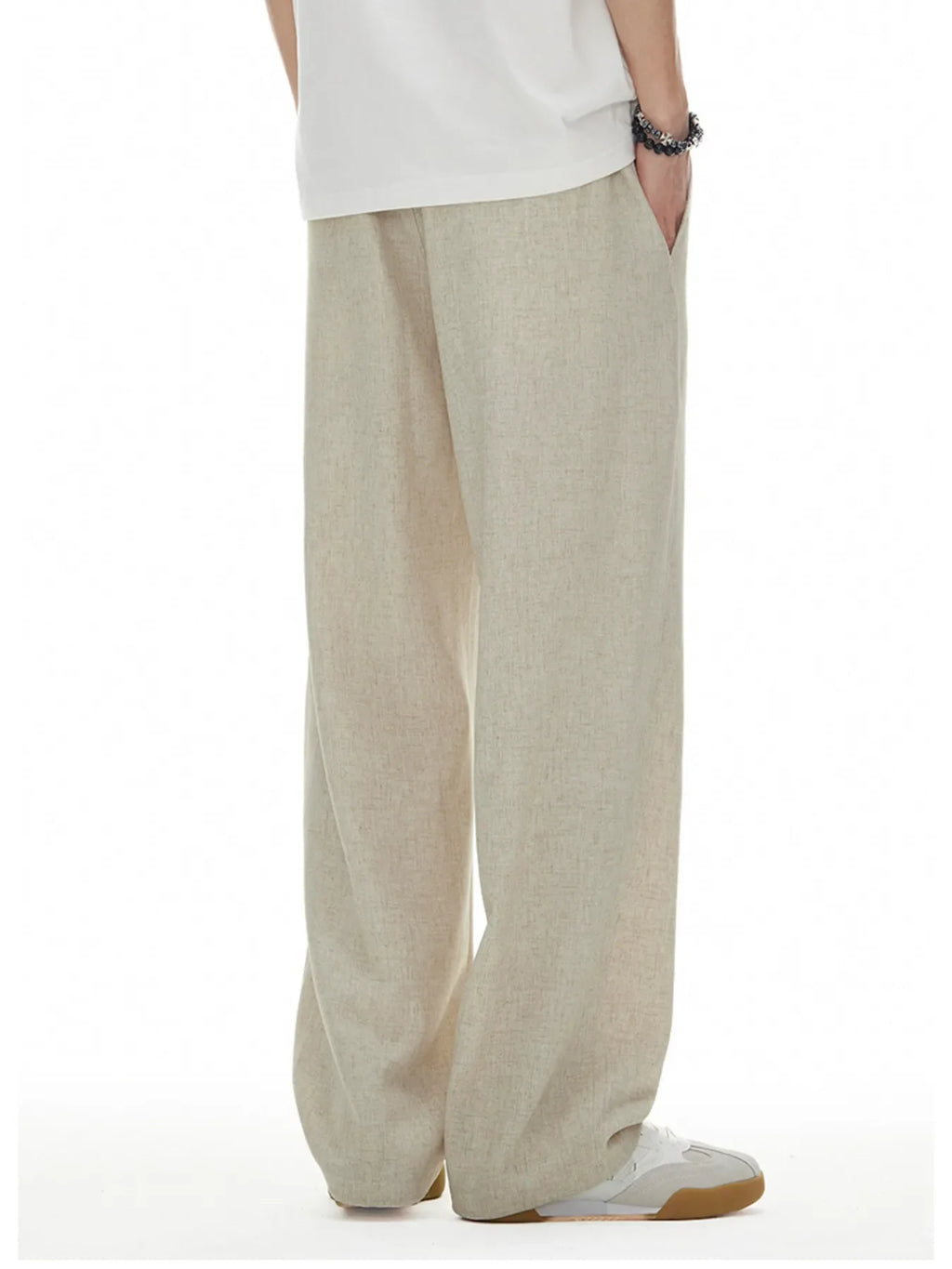 Men's Plus Size Drawstring Wide Leg Pants