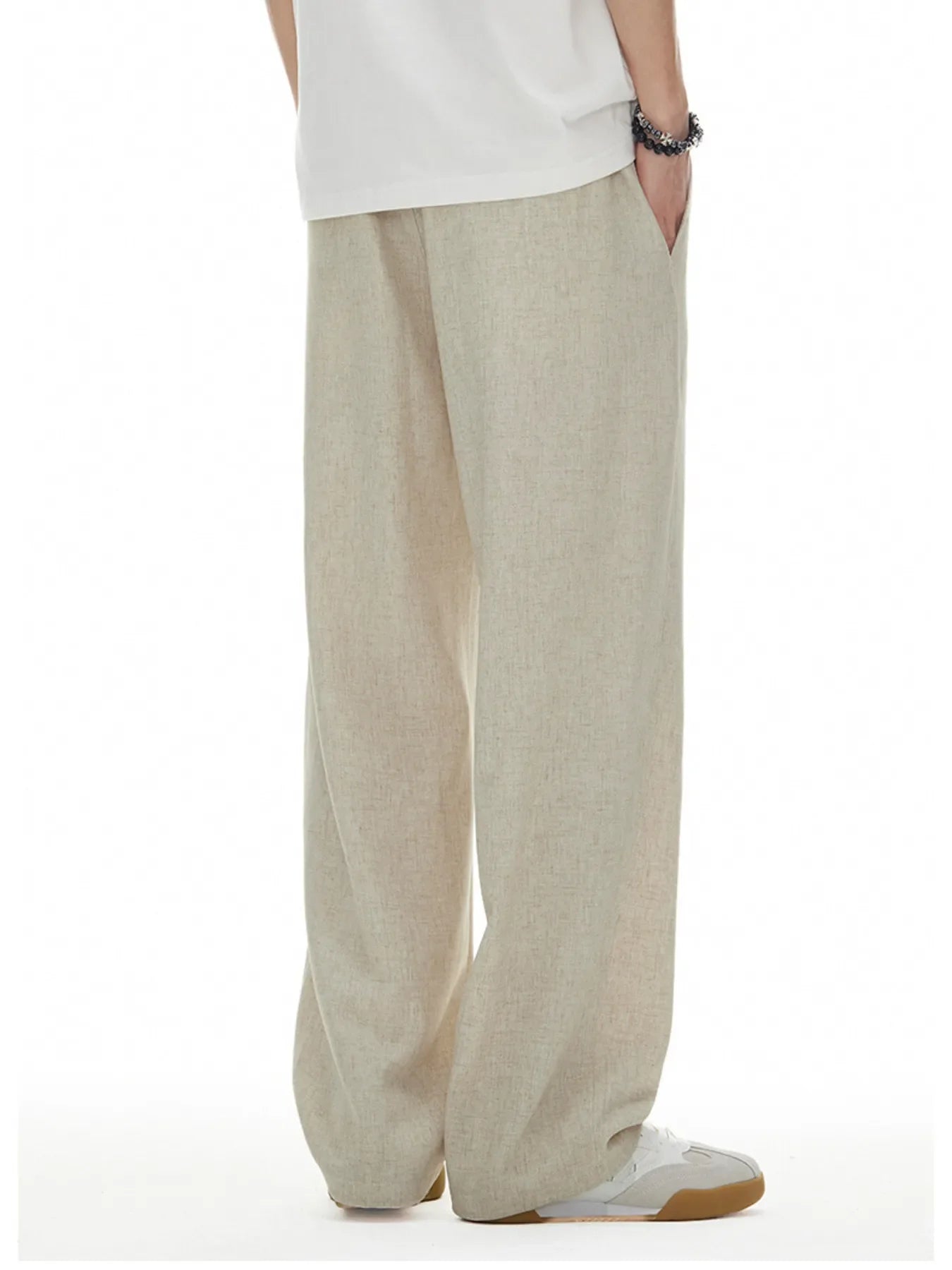 Men's Plus Size Drawstring Wide Leg Pants