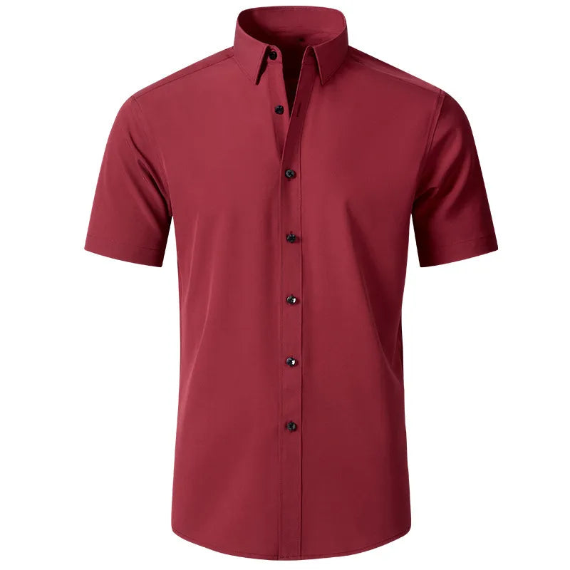 Men's Plus Size Button Up Short Sleeve Shirt