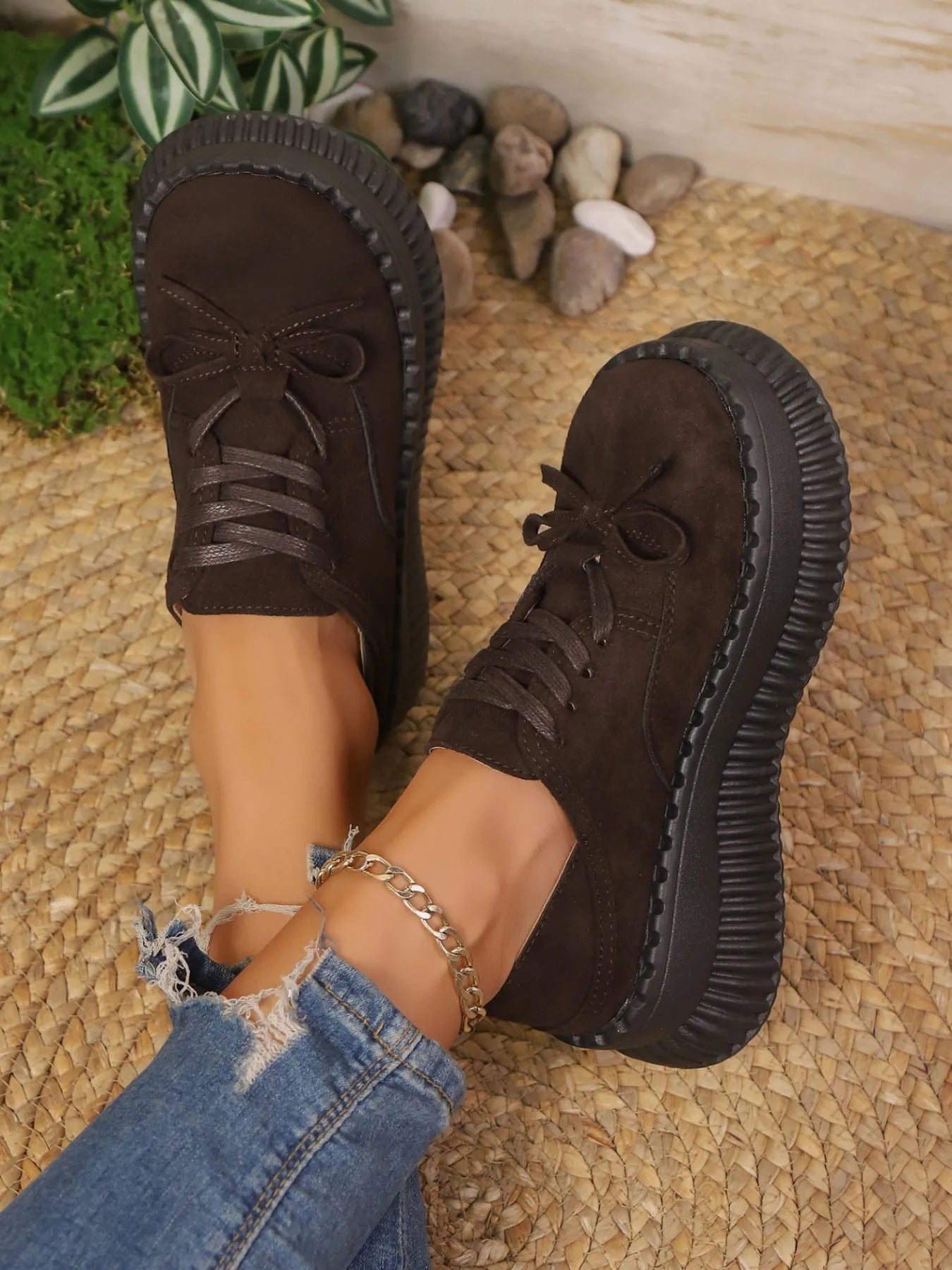 Lace  Up Platform Loafers