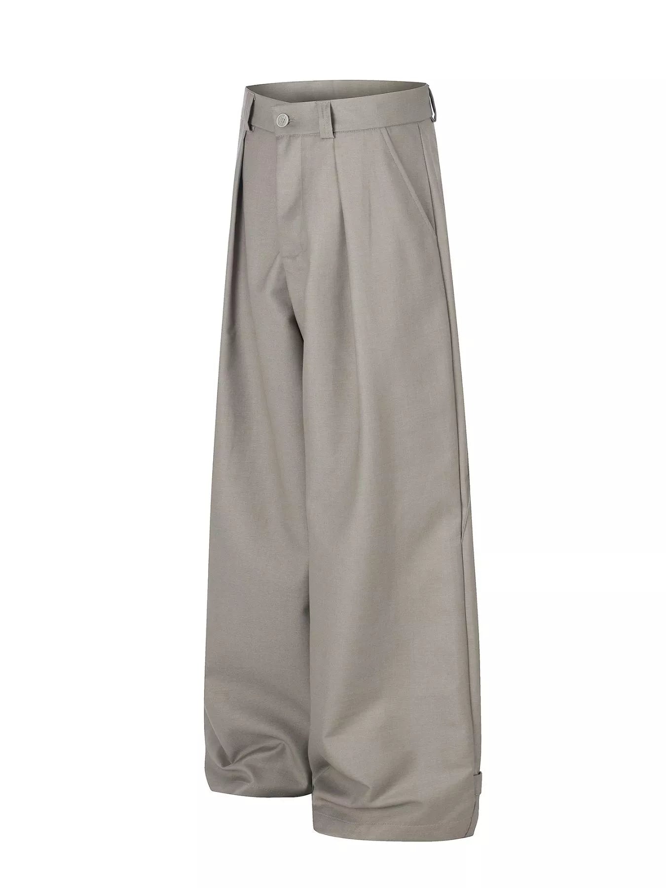 Men's Wide Leg Pleated Casual Pants