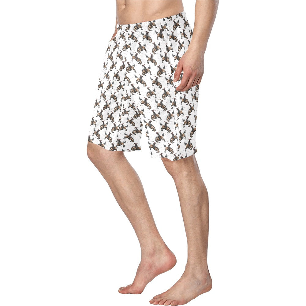 Baha Ranch Rodeo Cowboy Men's Western Swim Trunk Board Shorts