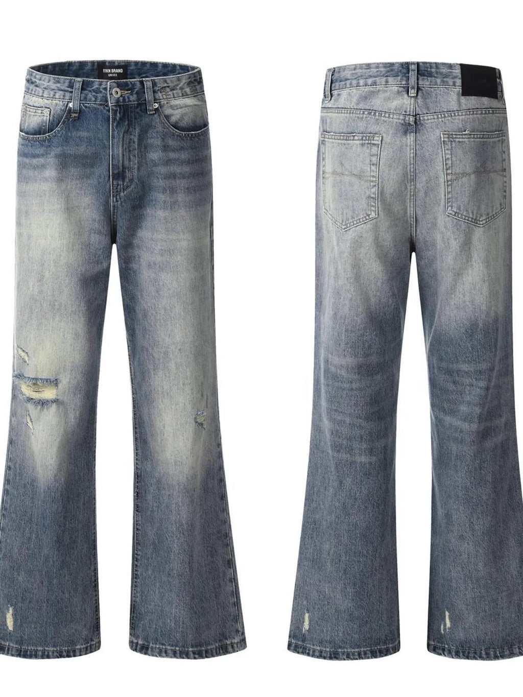 Men's Vintage Wash Distressed Jeans