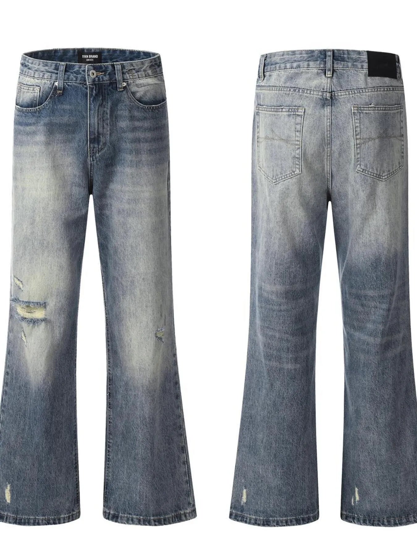 Men's Vintage Wash Distressed Jeans