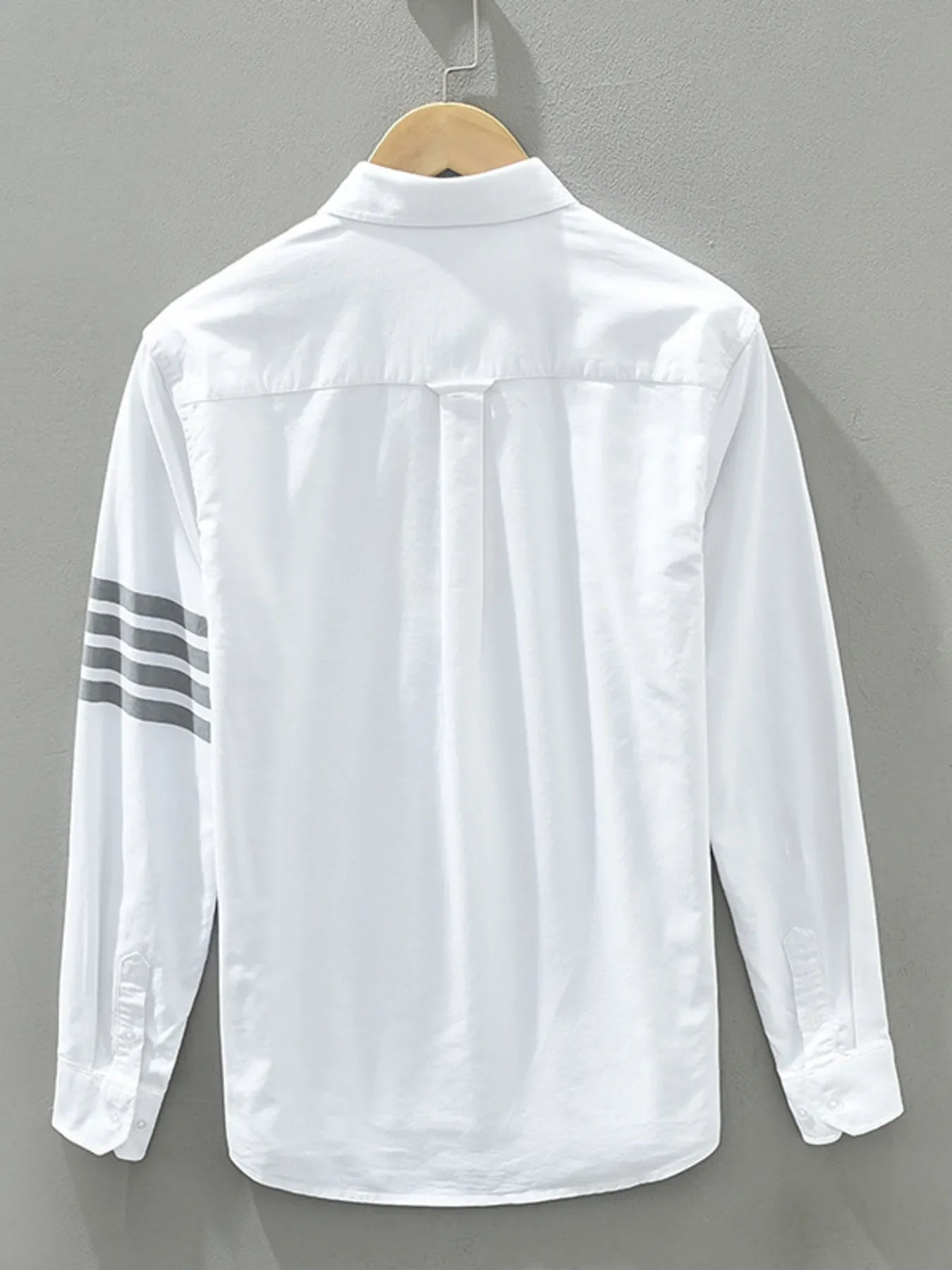 Men's Plus Size Button-Up Shirt with Stripe Detail