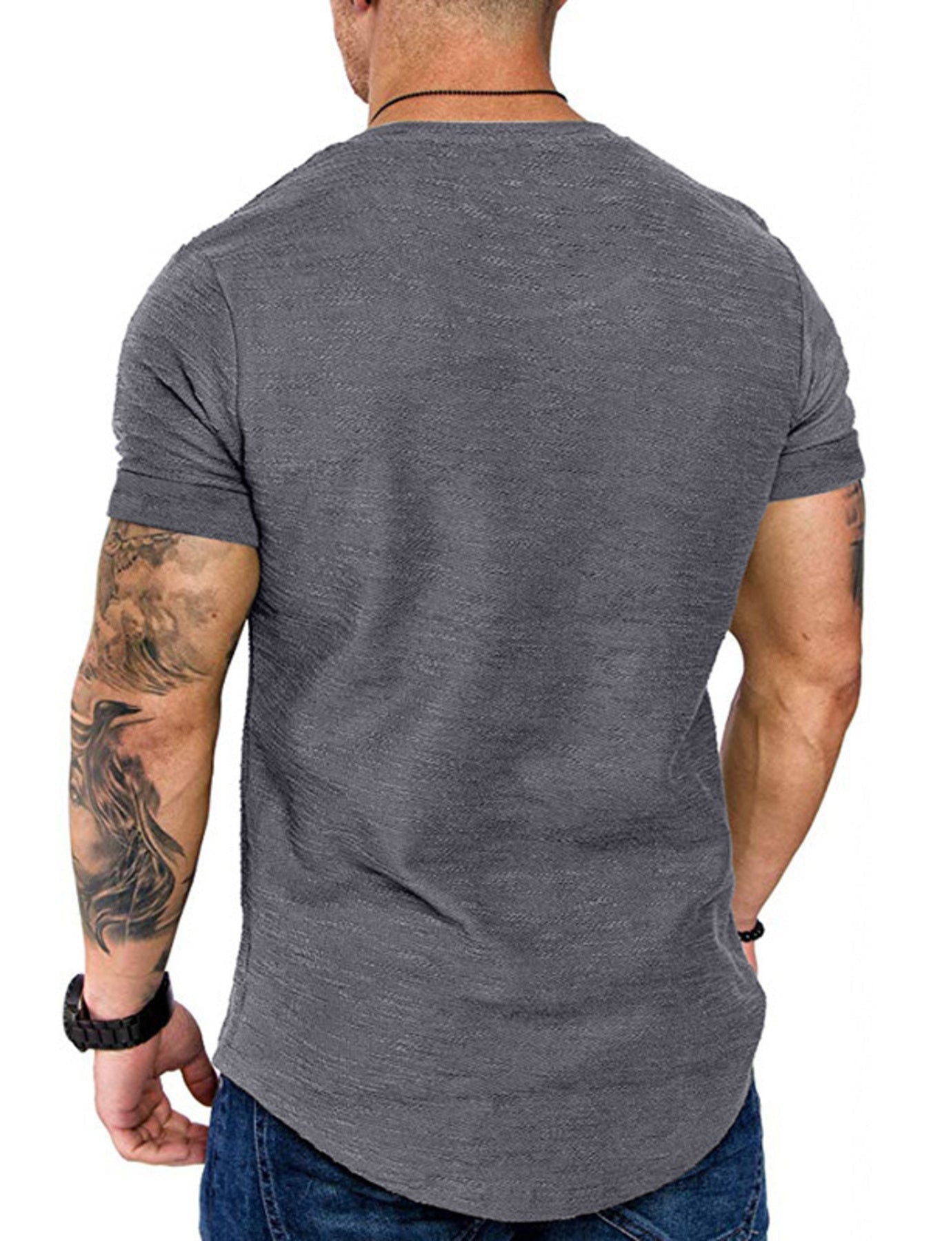 Men's Round Neck Slim Fit Casual T-Shirt