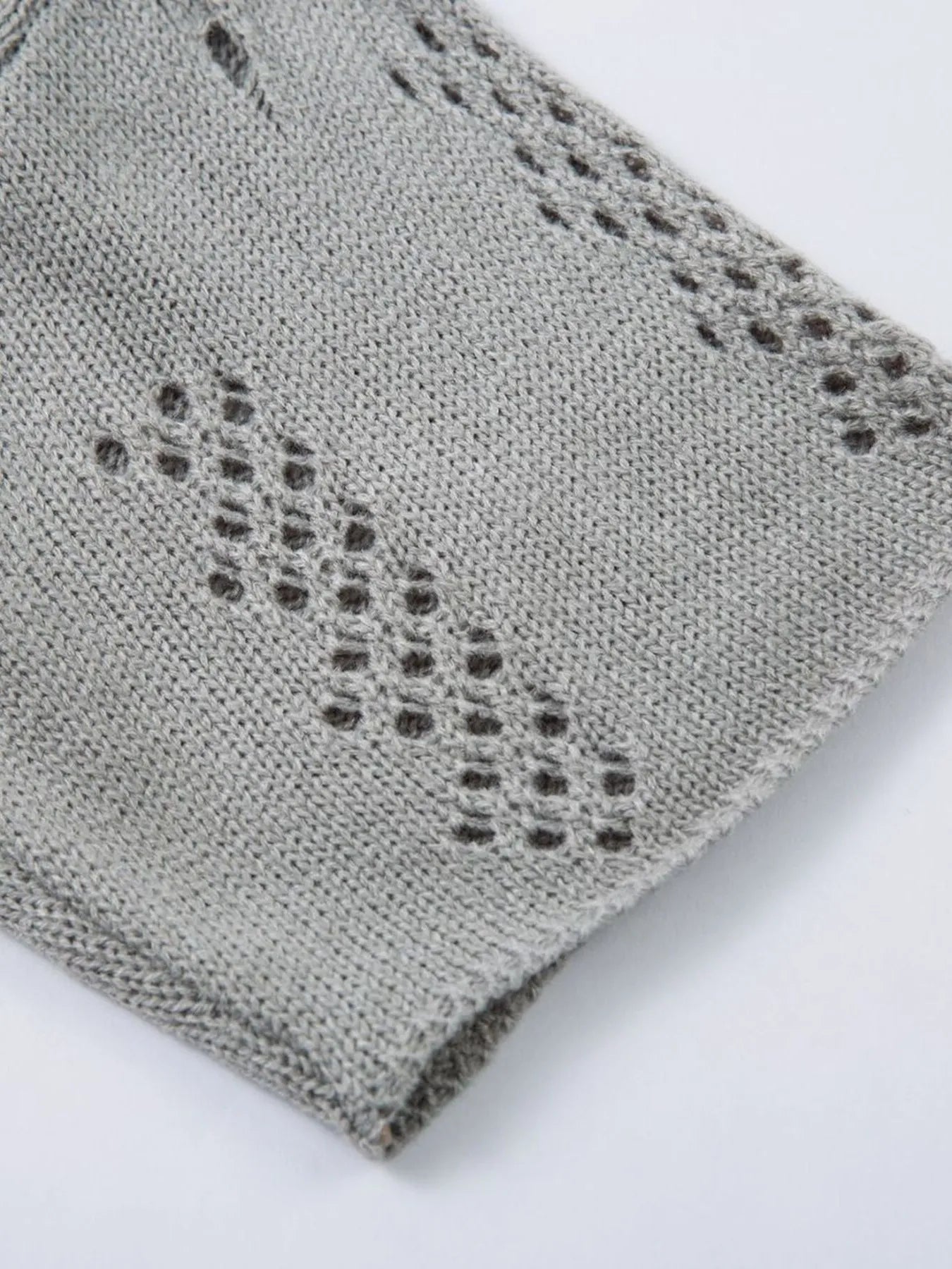 Men's Openwork Button Detail Knit Henley T-Shirt