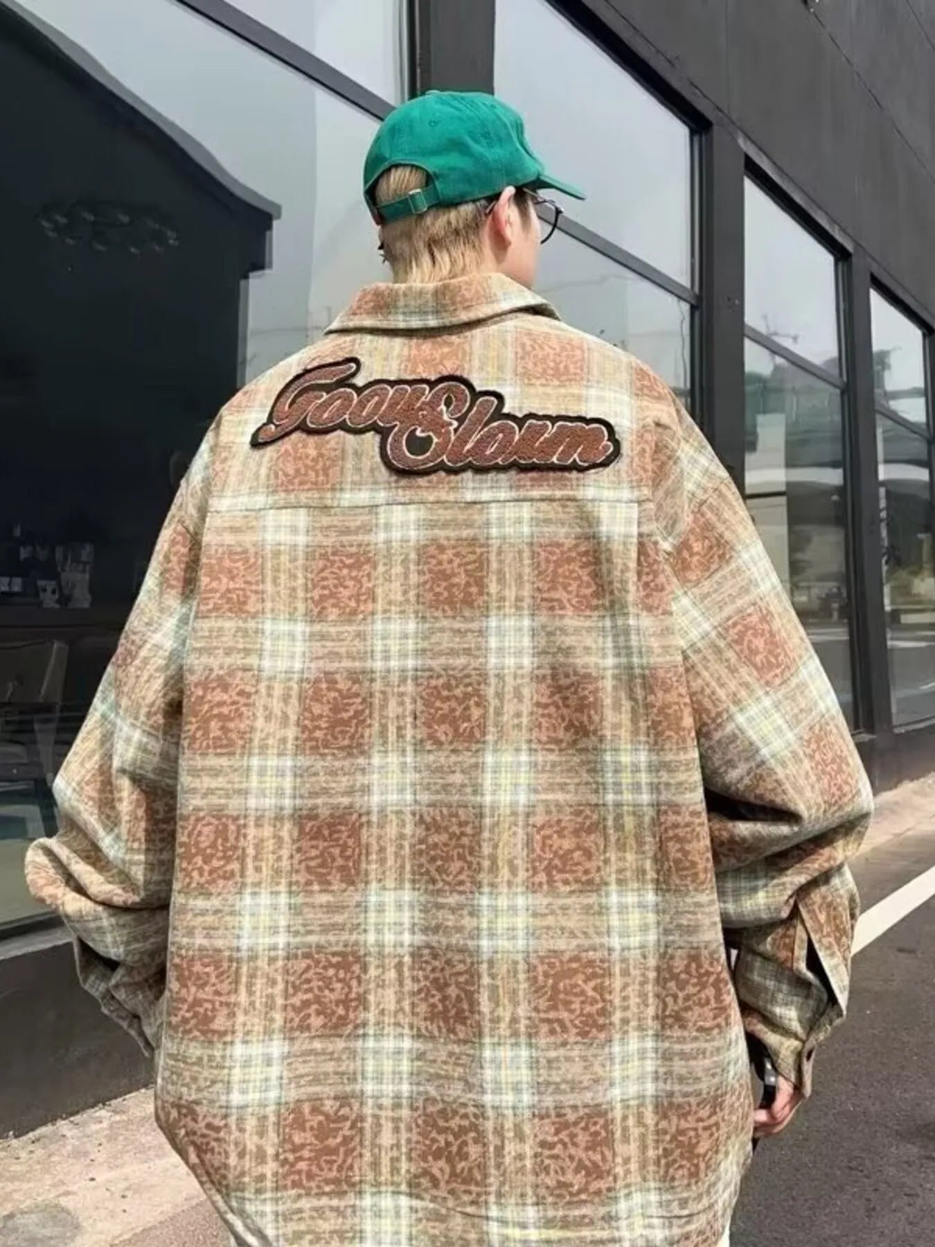 Men's Plaid Zip Up Long Sleeve Jacket